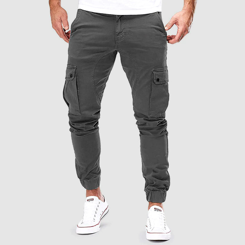 Ken Cargo Pants for Men – Lightweight slim fit in cotton blend with multiple pockets