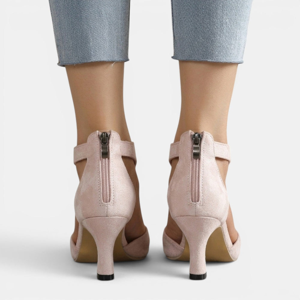 Women's Elegant Zip Heeled Sandals