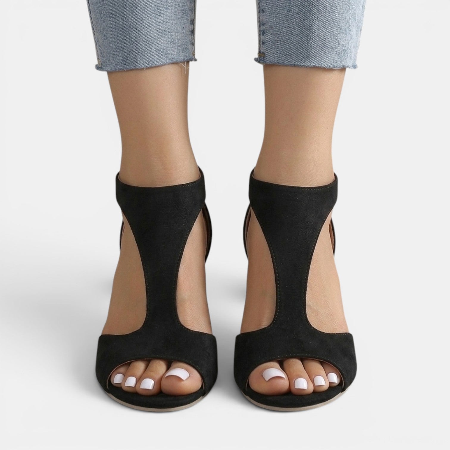 Women's Elegant Zip Heeled Sandals