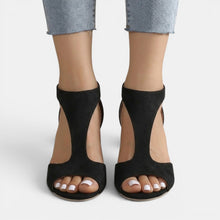 Women's Elegant Zip Heeled Sandals
