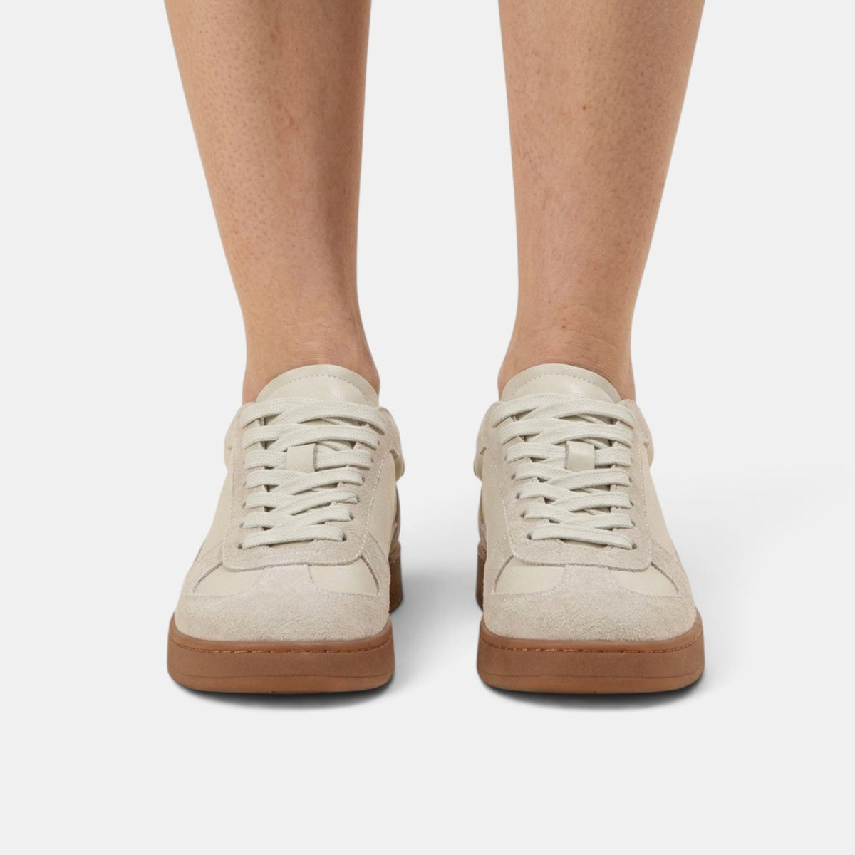 Women's Beige Leather Casual Breathable Retro Elegant Shoes