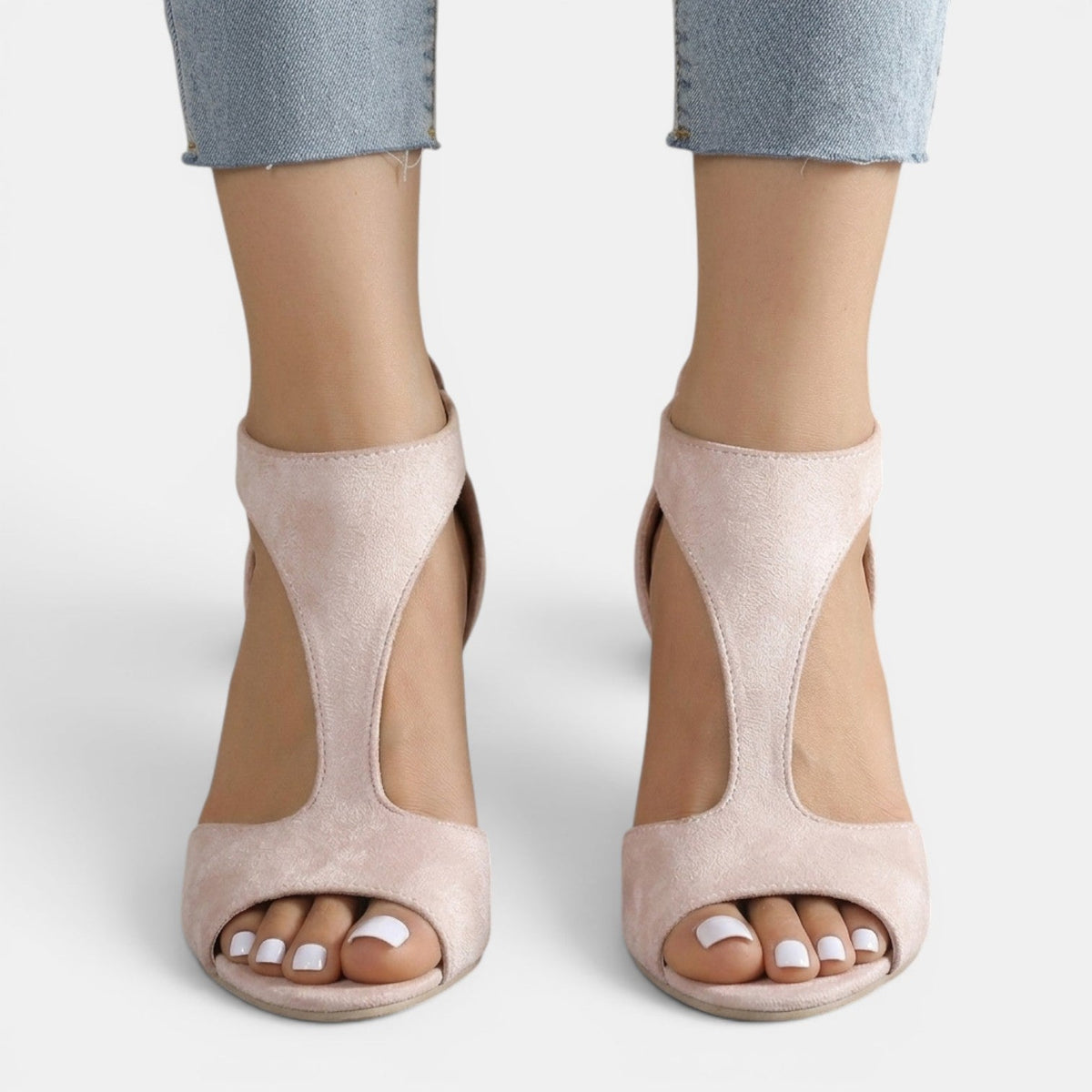 Women's Elegant Zip Heeled Sandals