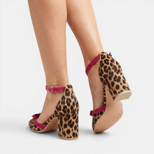 Women's Leopard-Print Bow Heels