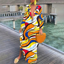Ginepra Robe Oversize Boho – Relaxed Style with V Neckline for Summer