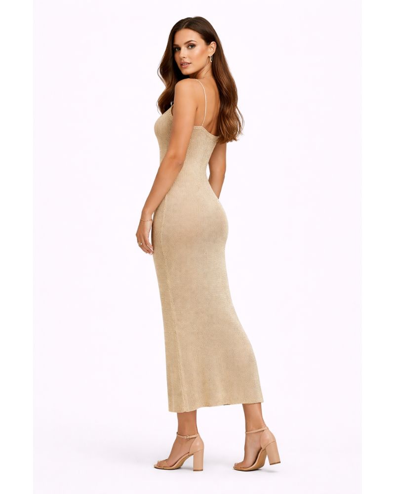 Giulia Long Minimalist Dress – Pure Elegance with Thin Straps and Long Cut