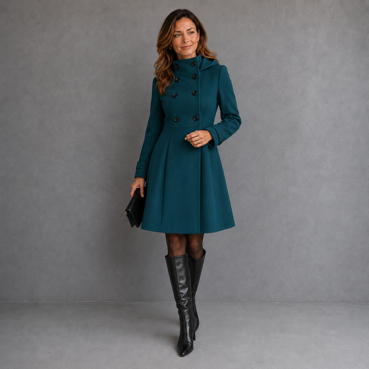 Charlotte Moreau | Elegant Hooded Winter Coat For Women