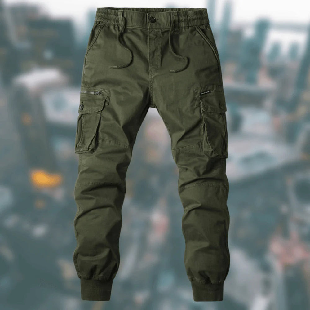 Troy Men's Cargo Pants – Casual Comfort with Multiple Pockets & Adjustable Waist