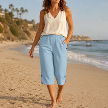 Marelia – Breathable Linen-Look Summer Capri Pants for Women