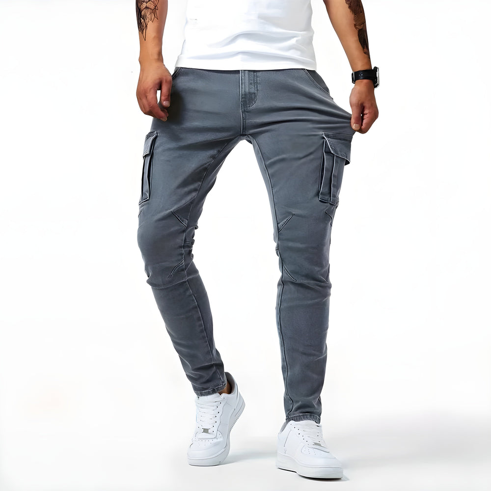 Francois Men's Pants – Comfortable & Modern Elastic Denim Cargo Pants