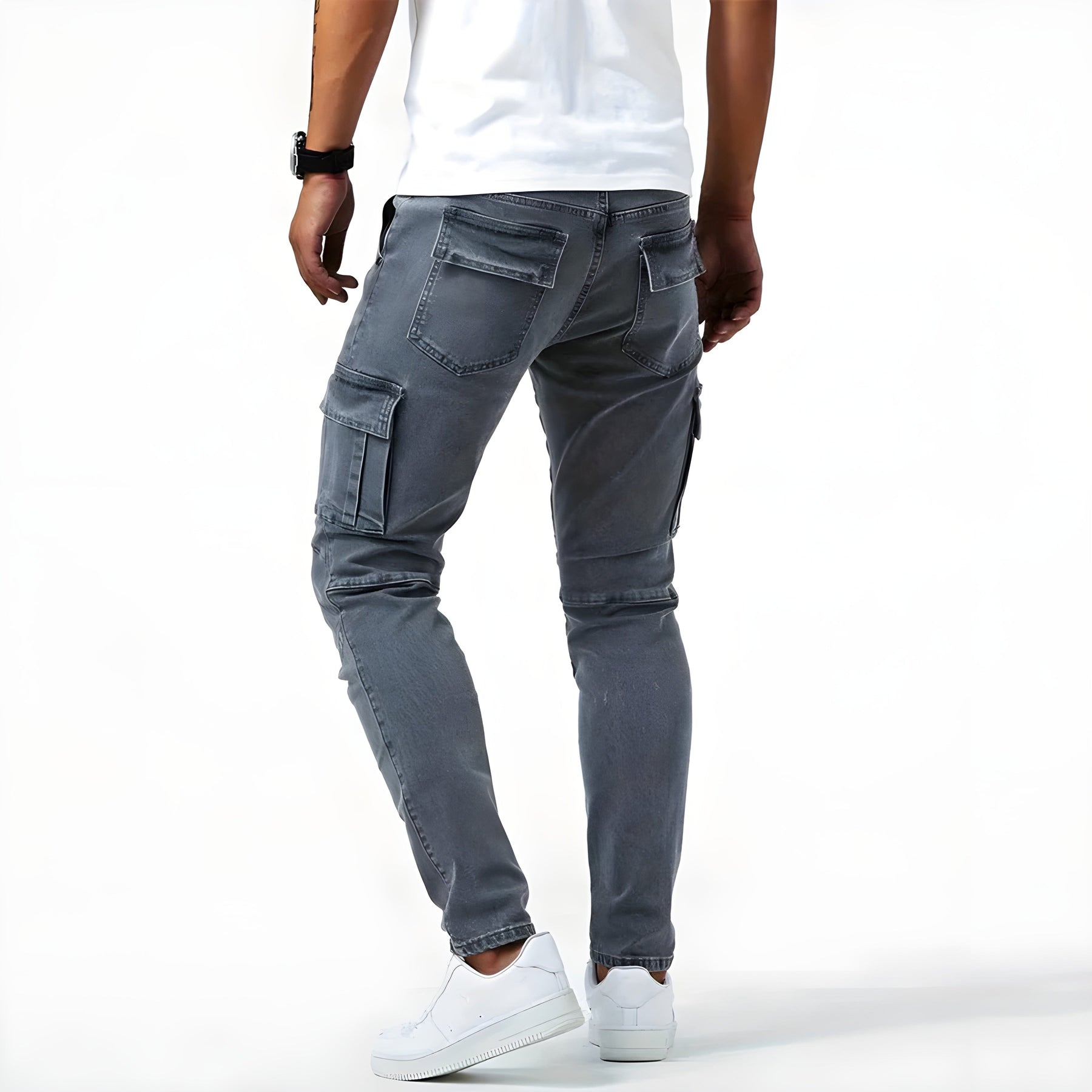 Francois Men's Pants – Comfortable & Modern Elastic Denim Cargo Pants