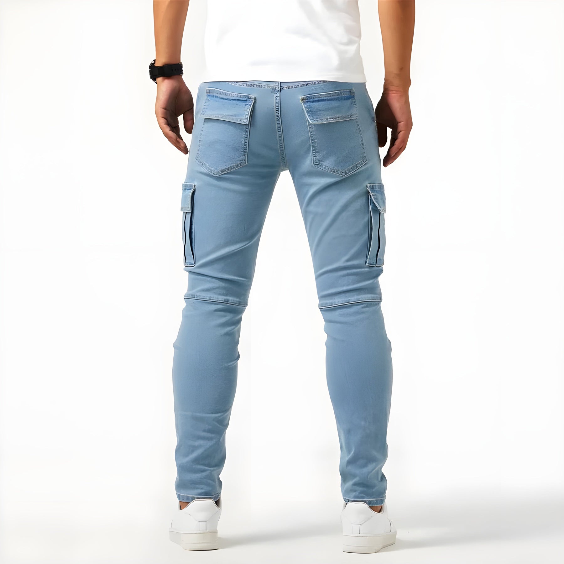 Francois Men's Pants – Comfortable & Modern Elastic Denim Cargo Pants