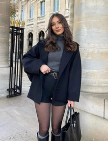 Amélie Woman Oversize Coat – Elegant Soft & Trendy Wool Coat for Winter