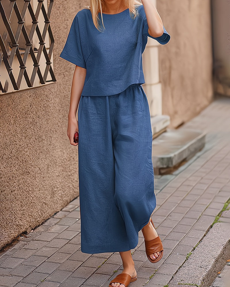 Fiore Ensemble Woman – Light & Elegant 2-Piece Summer Set for Casual Summer