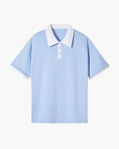 Enzo Laurent | Contrast Collar Polo with Modern Leisure Elegance For Men
