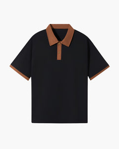 Enzo Laurent | Contrast Collar Polo with Modern Leisure Elegance For Men