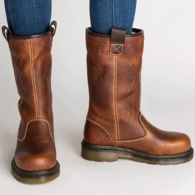 Larah Women's Winter Boots – Warm Slip-On Ankle Boots with Non-Slip Sole