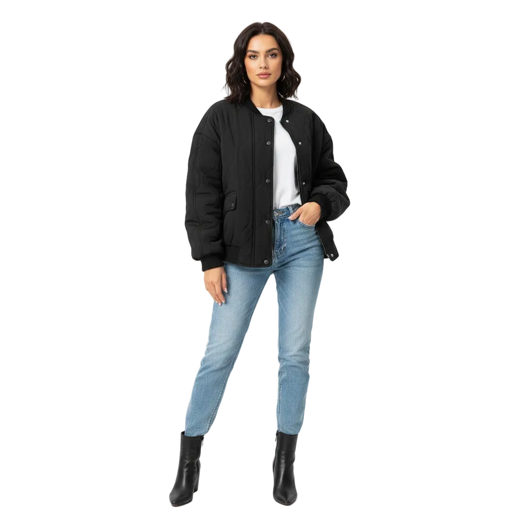 Christelle Women's Bomber Jacket Lined – Casual Fit, Lightweight & Timeless Style