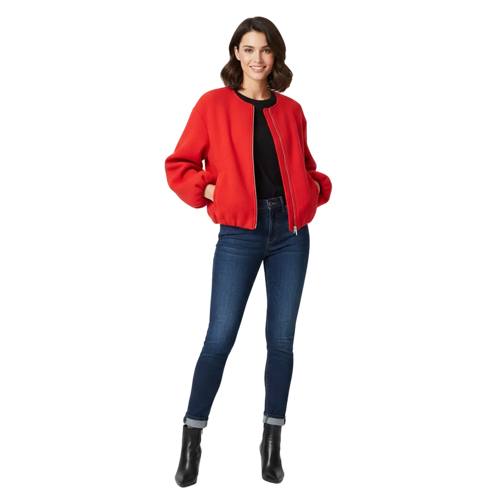Mexi Bomber Women Oversize Gray – Casual Fit & Modern Minimalist Style