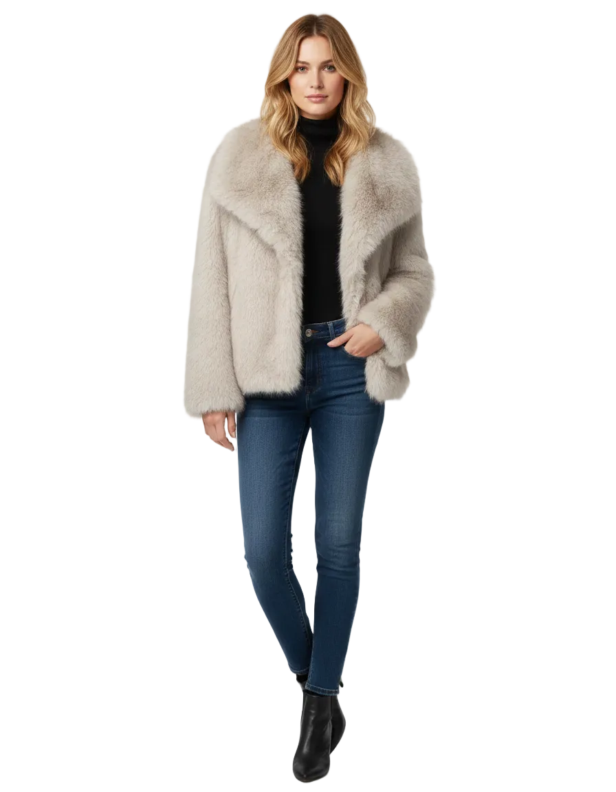 Two Women's Faux Fur Coats – Ultra Soft Texture & Timeless Elegance