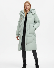 Diana Women's Long Puffer Coat – Oversized Fit, Warm Hood & Winter Style