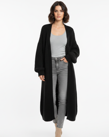 Erca Long Knit Jacket for Women – Elegant Loose Cardigan for Spring, Autumn & Winter