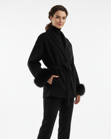 Aurore Women's Belted Coat – Loose Elegant Cut & Timeless Mid-Season Style