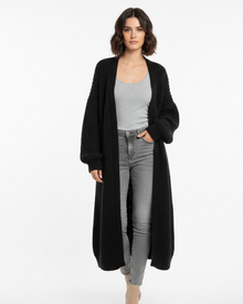 Erca Long Knit Jacket for Women – Elegant Loose Cardigan for Spring, Autumn & Winter