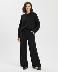 Hella Women's 2-Piece Set – Sweater & Wide-Leg Relaxed Fit Pants in Organic Polyester