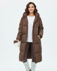 Laura Long Parka for Women – Warm Coat with Hood, Relaxed Fit & Straight Silhouette