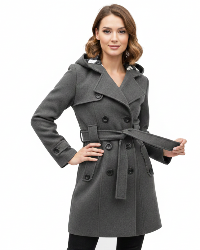 Issa Women's Trench – Elegant Belted Coat with Fitted Cut for Autumn & Winter