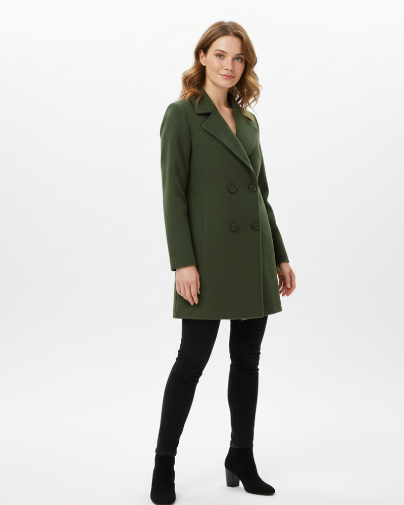 Lucia Donatelli Women's Wool Winter Coat – Elegant Cut & Luxurious Finish