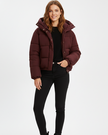 Ruffa Quilted Jacket for Women – Short Cut, Large Hood & Comfortable Warmth