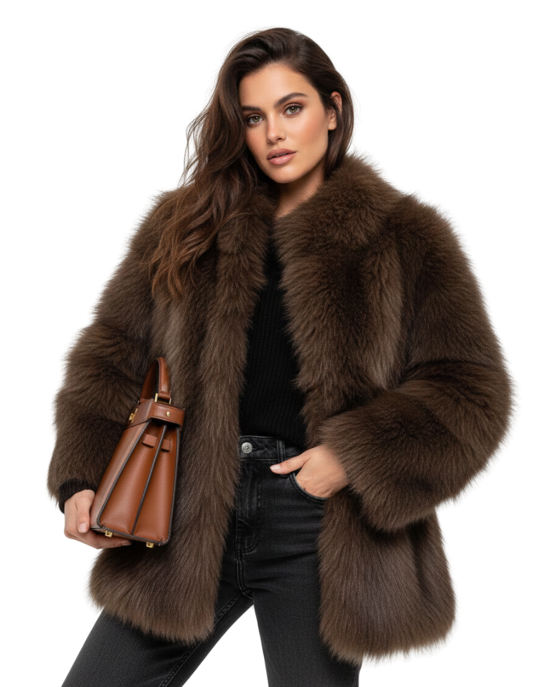 Julien Manteau Faux-Fur Women’s – Soft & Warm Winter Jacket with Elegant Casual Fit