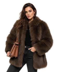 Julien Manteau Faux-Fur Women’s – Soft & Warm Winter Jacket with Elegant Casual Fit