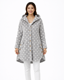 Sonia Women's Fleece Hooded Robe – Soft & Warm Comfortable Fit Lounge Dress