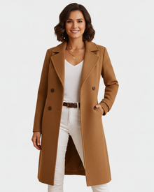 Abigail Long Wool Coat for Women – Tailored Fit & Timeless Elegance Winter