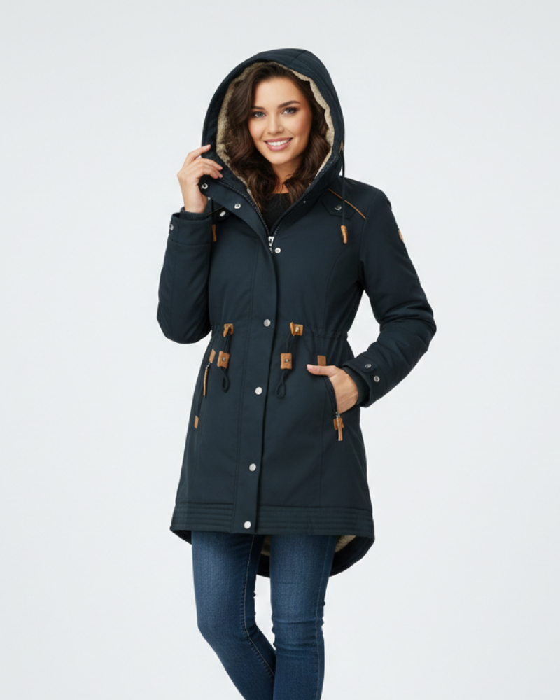 Blaire Women's Coat – Warm Lining, Practical Hood & Elegant Cut Winter