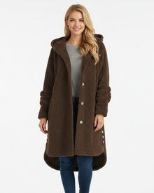 Sonia Women's Fleece Hooded Robe – Soft & Warm Comfortable Fit Lounge Dress
