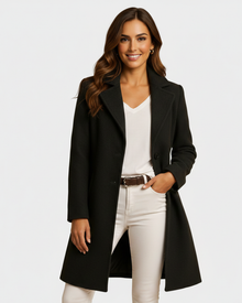 Abigail Long Wool Coat for Women – Tailored Fit & Timeless Elegance Winter