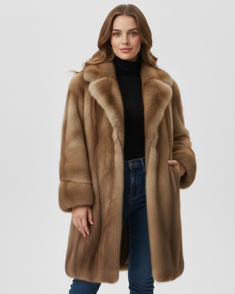 Helene Women's Long Winter Coat – Elegant Warm Jacket in Durable Fibers & Comfortable Fit