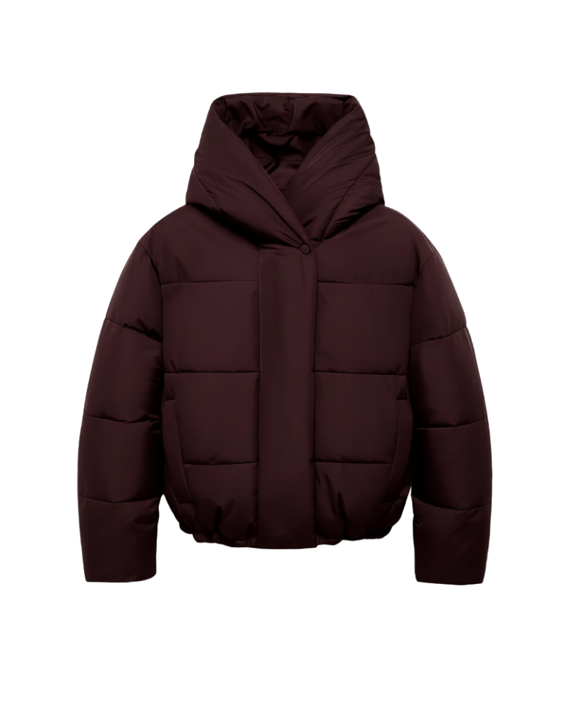 Ruffa Quilted Jacket for Women – Short Cut, Large Hood & Comfortable Warmth