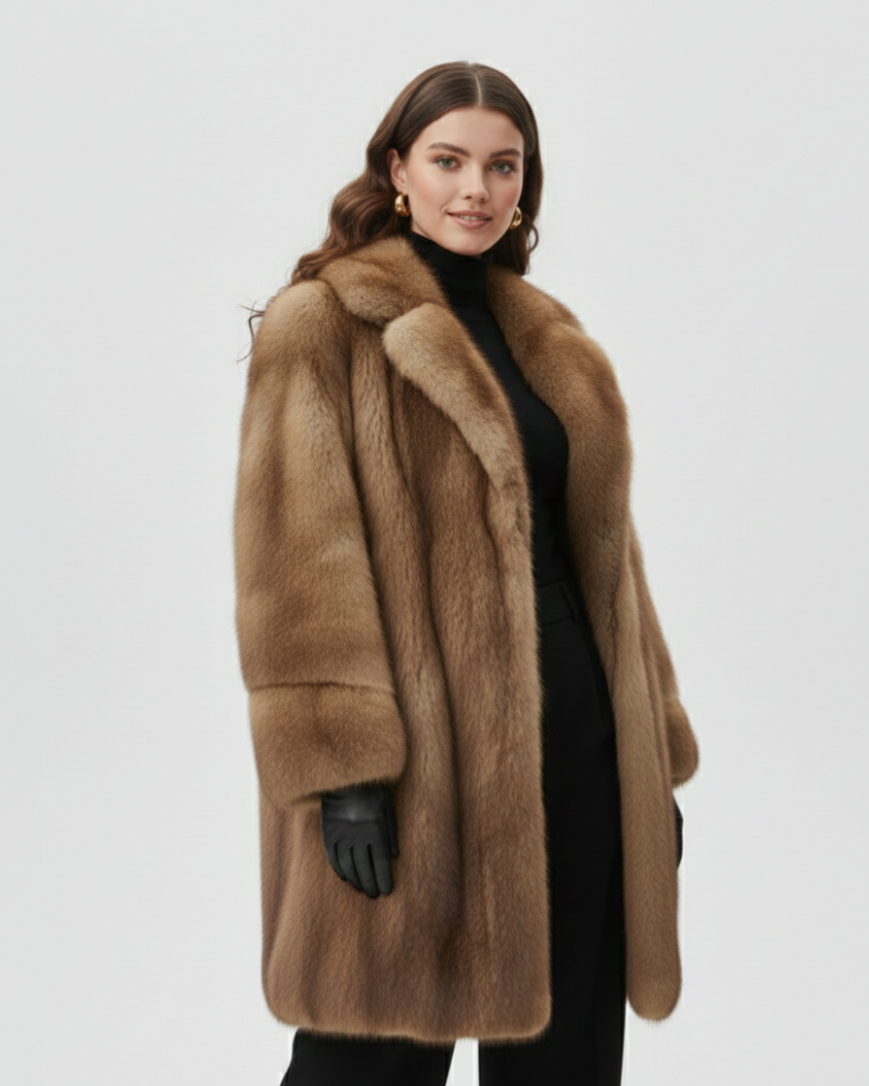 Helene Women's Long Winter Coat – Elegant Warm Jacket in Durable Fibers & Comfortable Fit