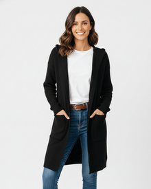 Elena Long Women's Elegant Vest – Flowing Cardigan with Lengthening Cut & Timeless Style
