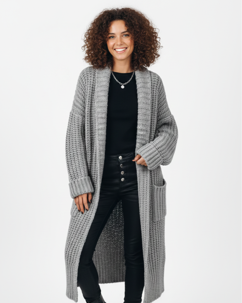 Mercy Long Loose Vest for Women – Warm and Lightweight Cardigan with Pockets, Daily Comfort