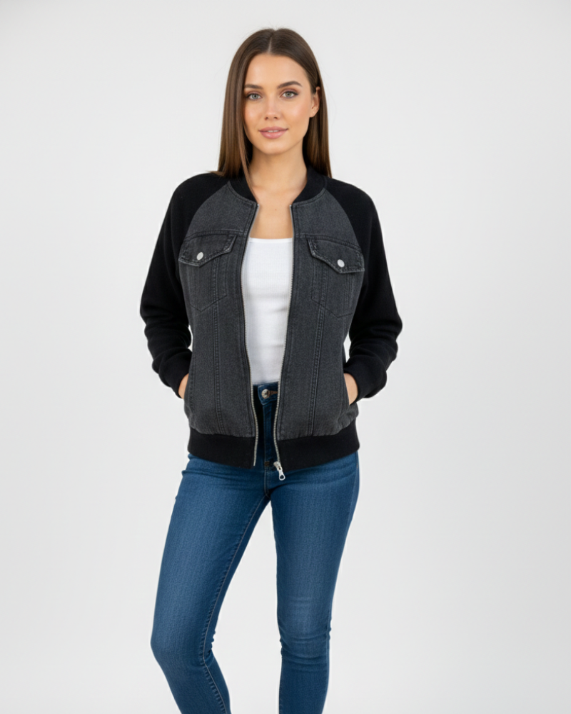 Isabella Autumn Coat for Women – Light and Warm, V-Neck & Modern Zipper