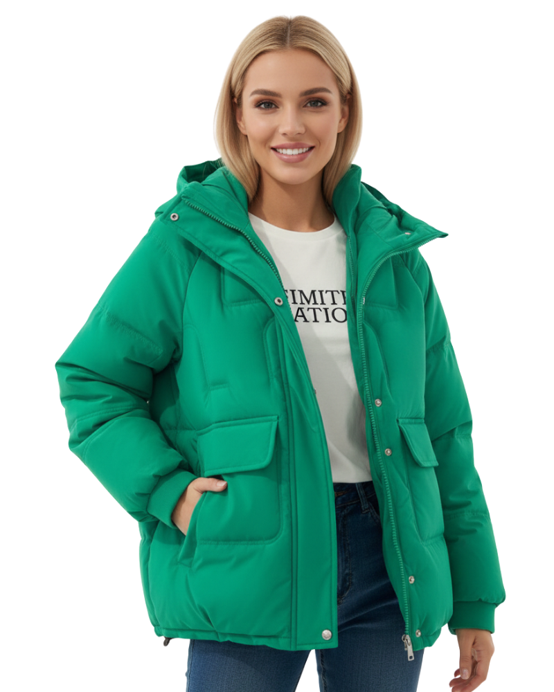 Zahra Women's Hooded Puffer Jacket – Lightweight and Warm Quilted Coat