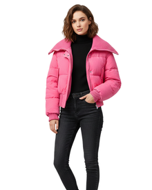 Luna Oversized Women's Puffer Jacket – Lightweight Quilted Coat with Stand-Up Collar for Autumn & Winter