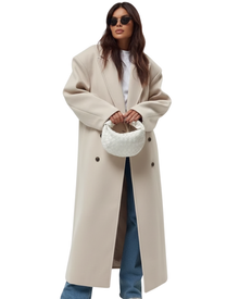 Claudia Manteau Oversize Women – Elegant Double-Breasted Jacket & Structured Shoulders