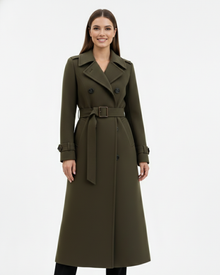 Gianilla Women's Long Fitted Coat – Elegant Coat with Belt, Modern Winter Style