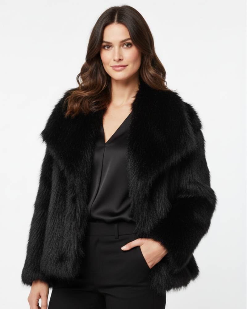 Julien Manteau Faux-Fur Women’s – Soft & Warm Winter Jacket with Elegant Casual Fit